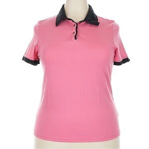 XXL Pink Polo Top with Black Outline